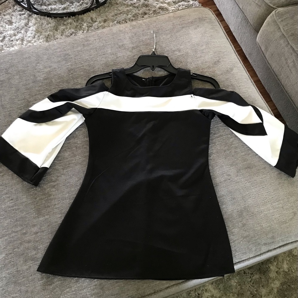 black and white blouse